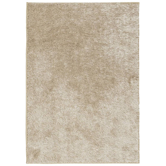 Teppich ISTAN Hochflor Glänzend Beige 140x200 cm - Speedjust Schweiz