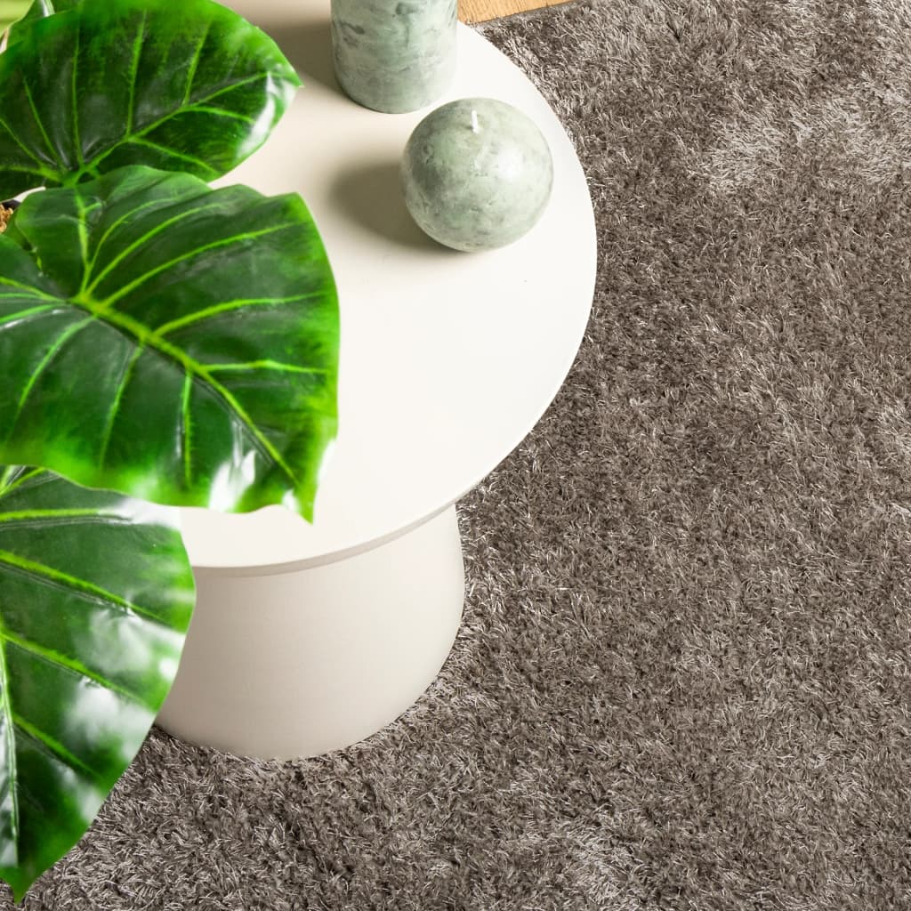 Teppich ISTAN Hochflor Glänzend Grau 100x200 cm - Speedjust Schweiz