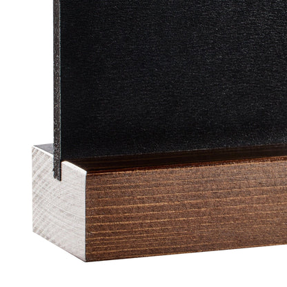 Tischkreidetafel Aufsteller mit Holzsockel - Tischaufsteller / Tags - Speedjust Schweiz