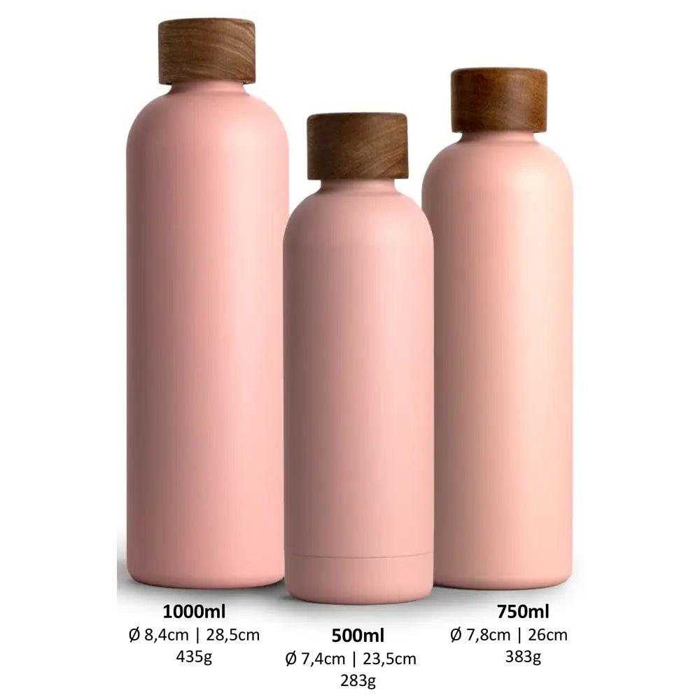 Trinkflasche Edelstahl Wood Edition