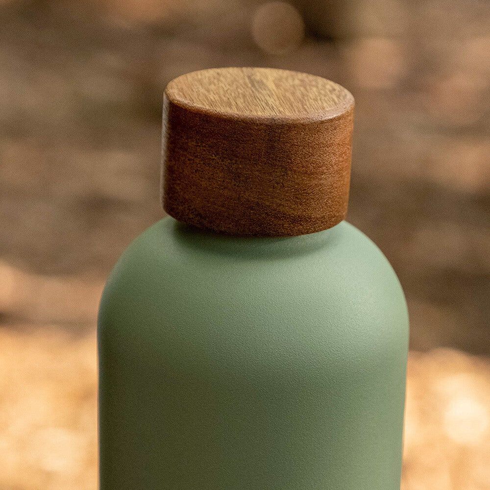 Trinkflasche Edelstahl Wood Edition