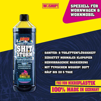 Toilettenflüssigkeit WOSHUP - Shit Storm Bubblegum