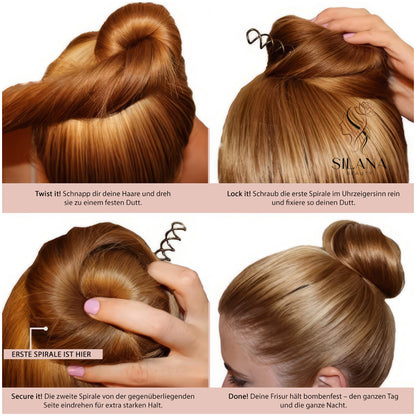 Twister Dutt Spiral Haarnadel, 5er-Set