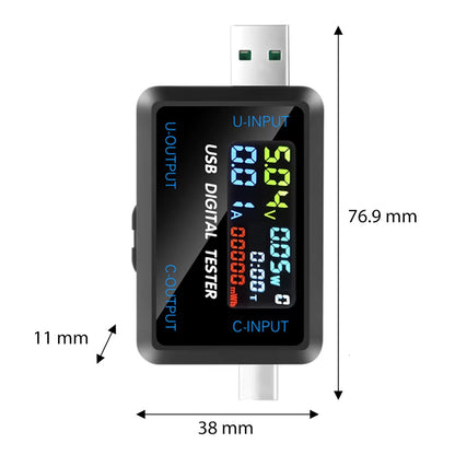USB-C + USB Digital Power Tester