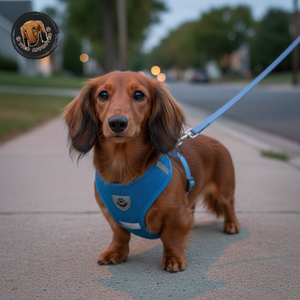 GlowWalk - Reflektierendes Hundegeschirr mit Leine