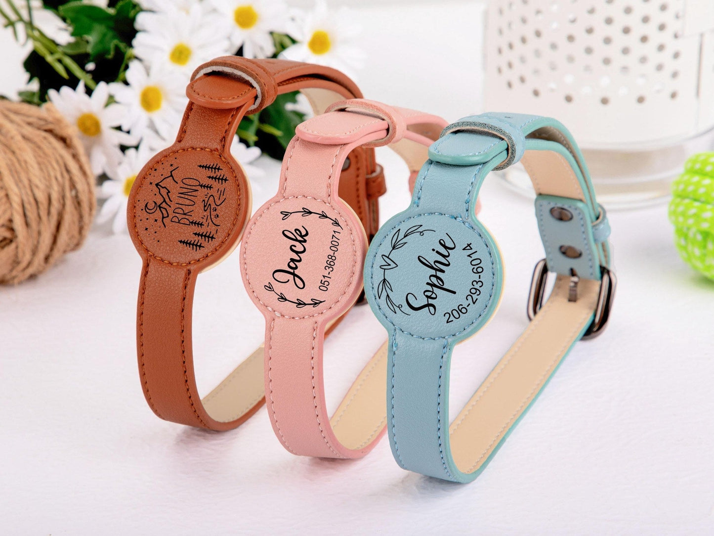 VicoTrack AirTag-Halsband mit Gravur (personalisierbar)