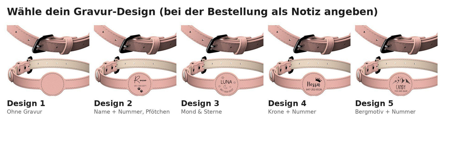 VicoTrack AirTag-Halsband mit Gravur (personalisierbar)