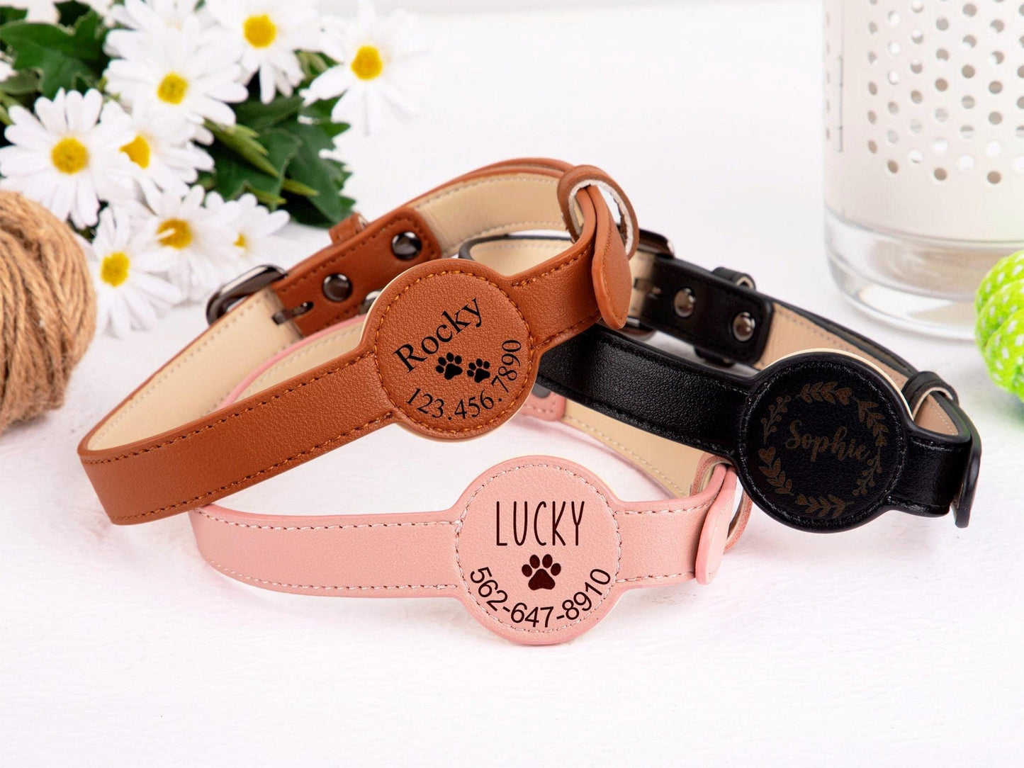 VicoTrack AirTag-Halsband mit Gravur (personalisierbar)