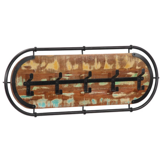 Wandgarderobe mit 5 Haken Altholz Massiv - Speedjust Schweiz