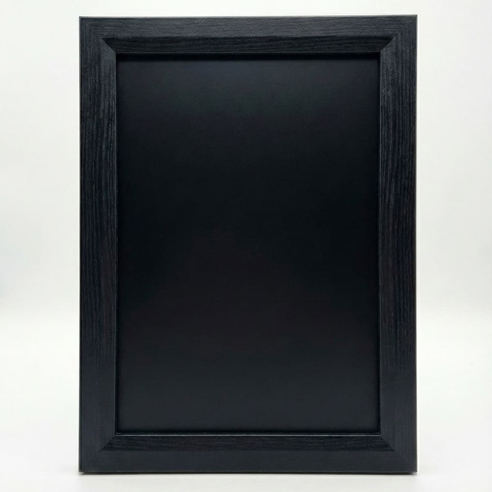 Wandkreidetafel 26 × 35 cm, magnetisch, Holzrahmen Schwarz – B - Ware / Abverkauf - Wandtafel - Speedjust Schweiz