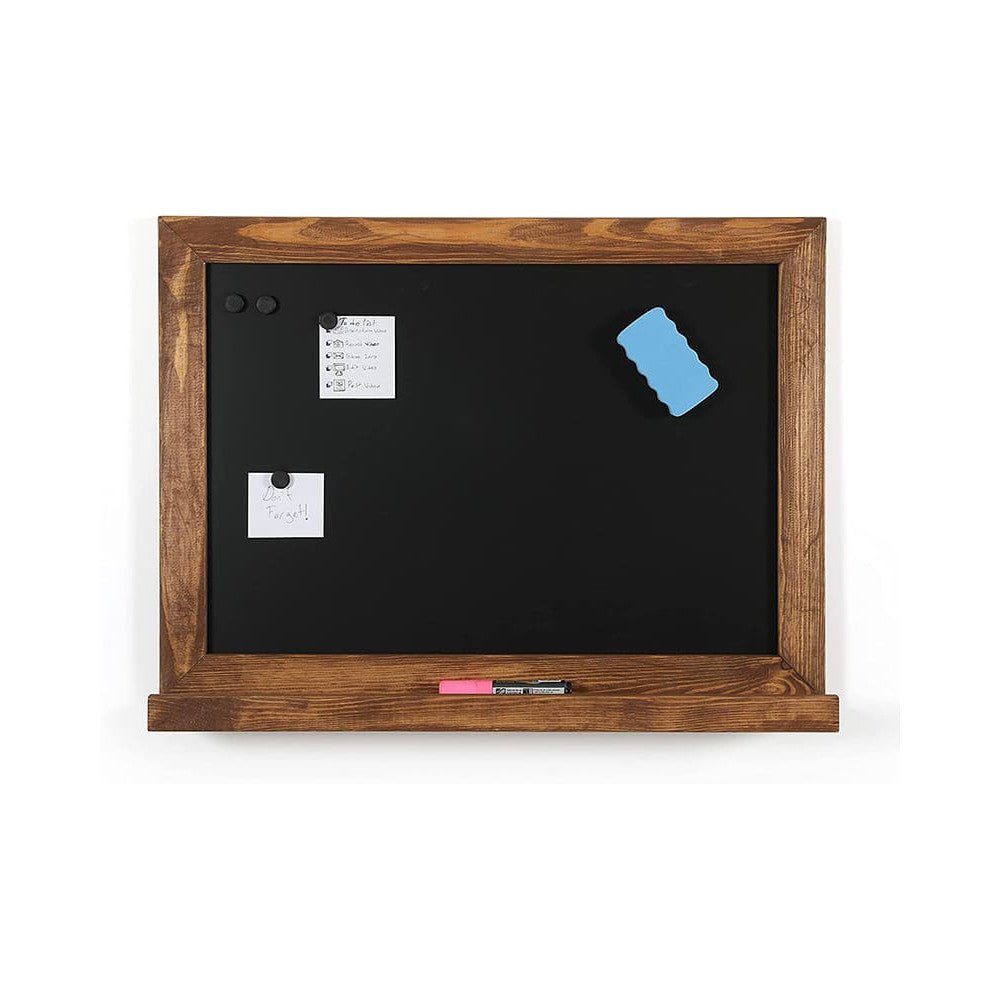 Wandkreidetafel Magnetisch mit Holzrahmen, Dunkel, 70x50cm - Wandtafel - Speedjust Schweiz