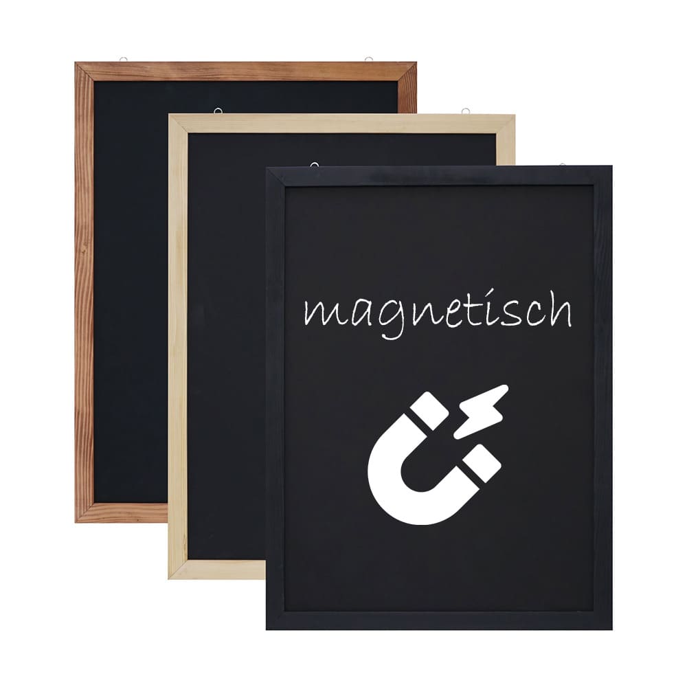 Wandkreidetafel Magnetisch mit Holzrahmen - Wandtafel - Speedjust Schweiz