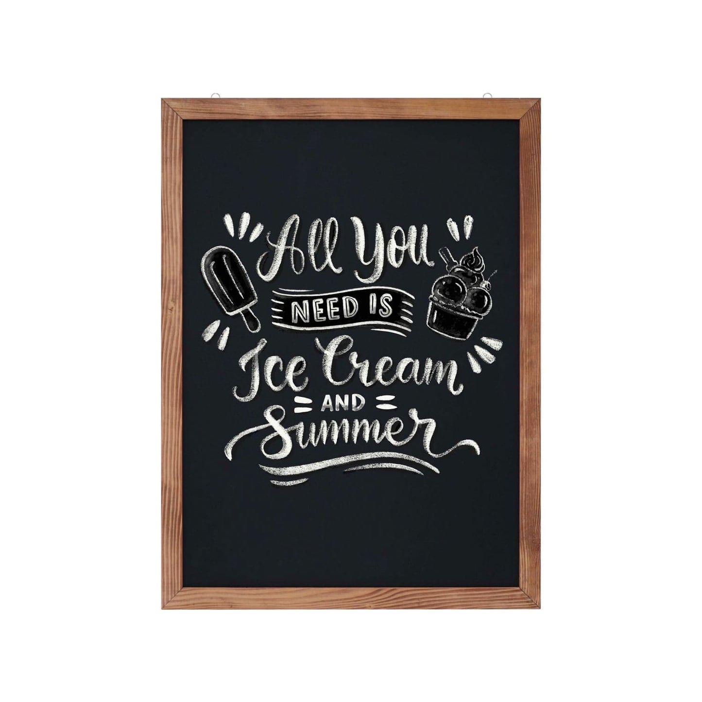 Wandkreidetafel Magnetisch mit Holzrahmen - Wandtafel - Speedjust Schweiz