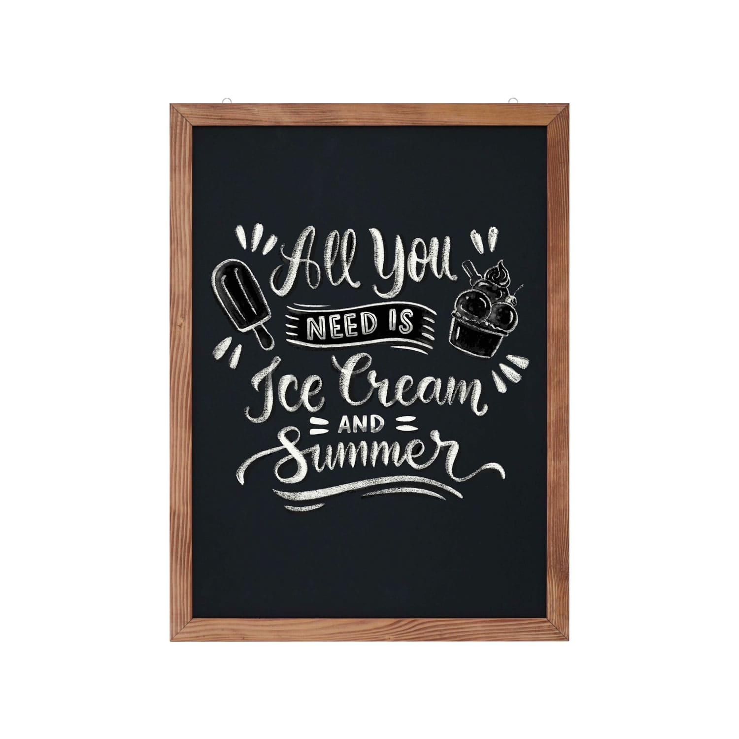 Wandkreidetafel Magnetisch mit Holzrahmen - Wandtafel - Speedjust Schweiz