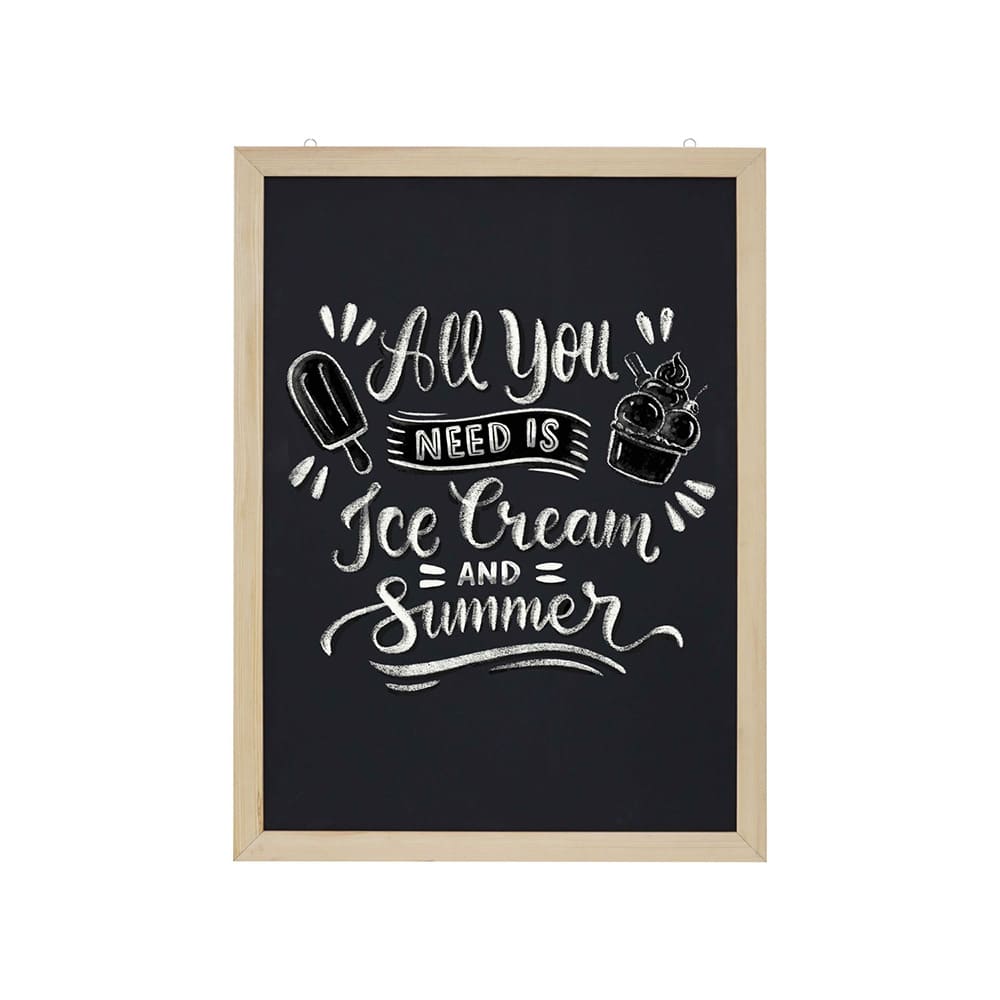 Wandkreidetafel Magnetisch mit Holzrahmen - Wandtafel - Speedjust Schweiz