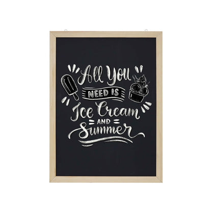 Wandkreidetafel Magnetisch mit Holzrahmen - Wandtafel - Speedjust Schweiz