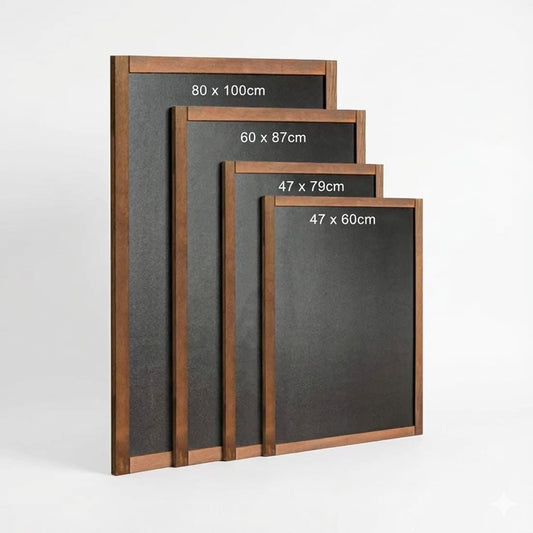 Wandkreidetafel mit Holzrahmen, Dunkelbraun, Indoor - Speedjust Schweiz
