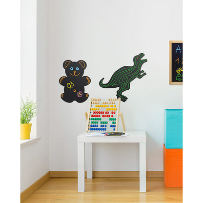 Securit® Wandkreidetafel Silhouette Dino, 48x39cm