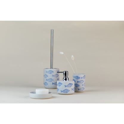 Keramik Seifenspender, Aquamarin