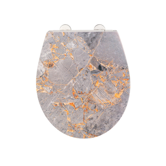 WC-Sitz Grey Marble Easy Close, Duroplast