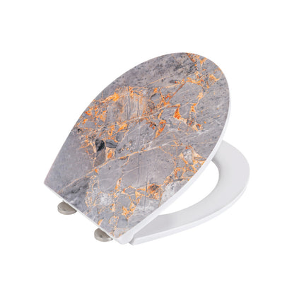 WC-Sitz Grey Marble Easy Close, Duroplast