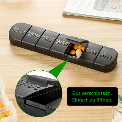 Woche Tablettenbox, rot