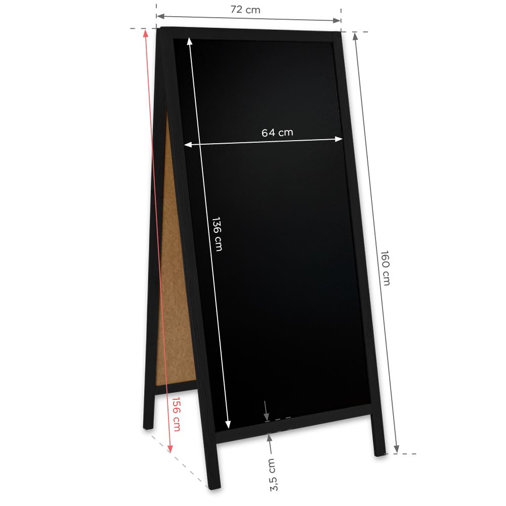 XXL Holz Kundenstopper "ColorFrame" 160x72cm, Indoor - Kundenstopper - Speedjust Schweiz