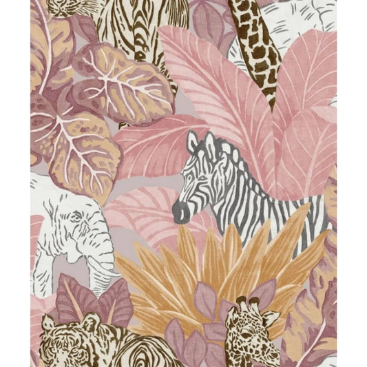 Noordwand Tapete Good Vibes Jungle Animals Rosa und Orange