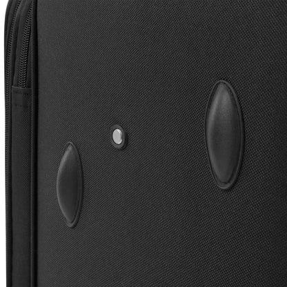 3-tlg. Weichgepäck Trolley-Set Schwarz