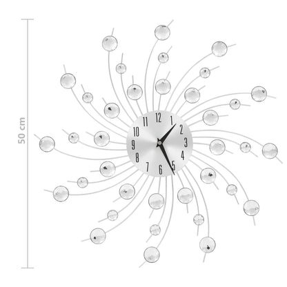 vidaXL Orologio da parete con movimento al quarzo design moderno 50 cm
