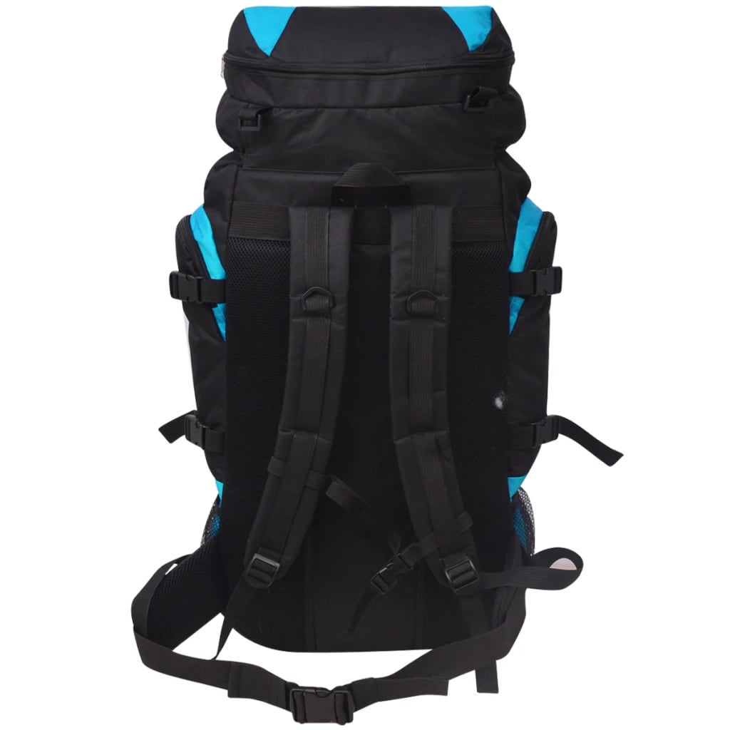 Wanderrucksack XXL 75 L Schwarz und Blau