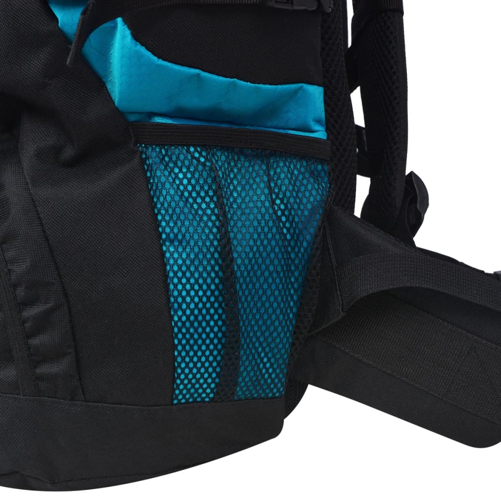 Wanderrucksack XXL 75 L Schwarz und Blau