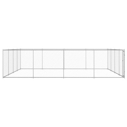Outdoor-Hundezwinger Verzinkter Stahl 760x760x185 cm