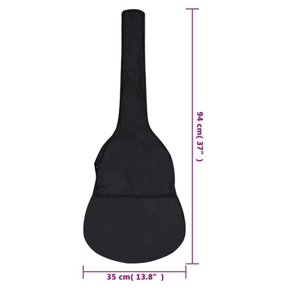 Gitarrentasche für 1/2 (34") Klassikgitarre Schwarz 94x35 cm Stoff
