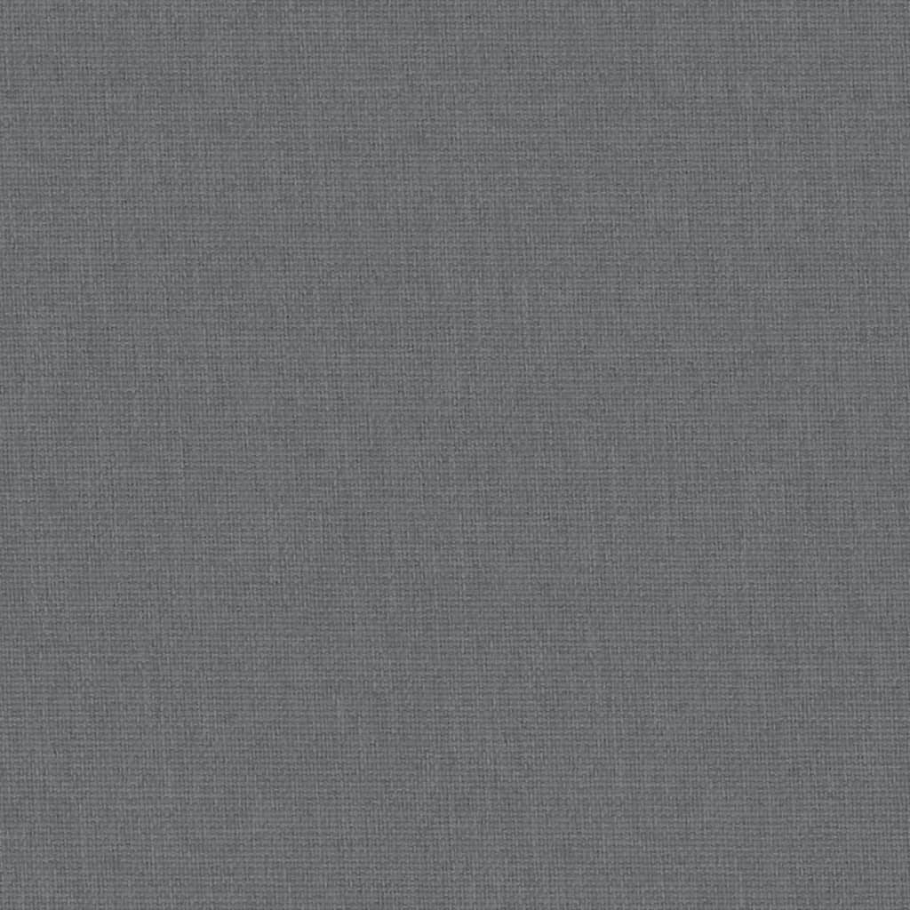 Babybett mit Matratze Dunkelgrau Leinenstoff