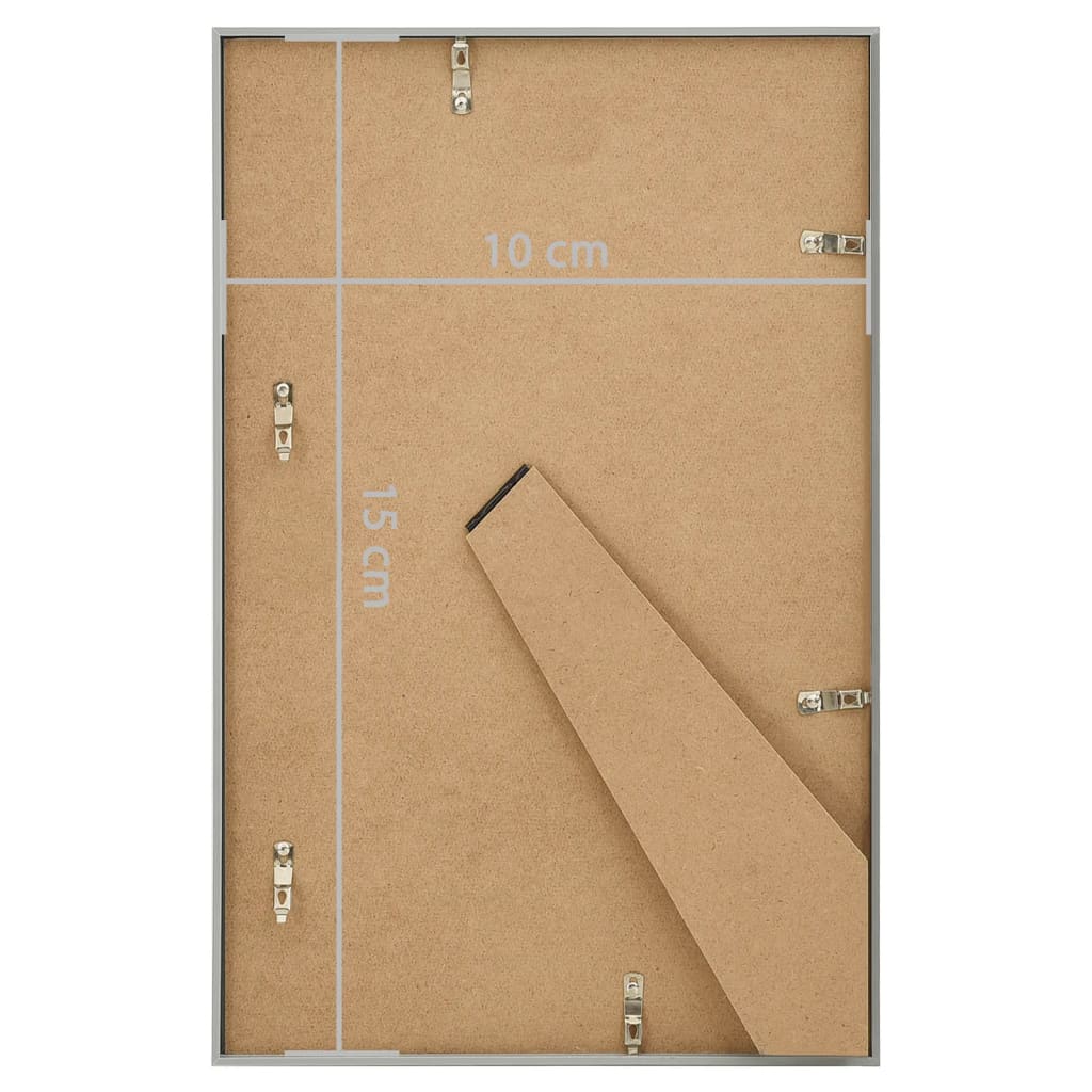 vidaXL 5 pcs Cadres photo collage pour table Argent 10 x 15 cm MDF