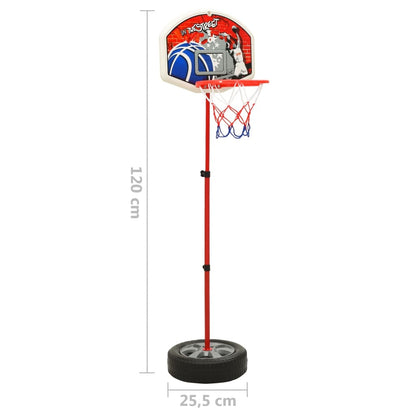 Kinder Basketball Spiel-Set Verstellbar 120 cm