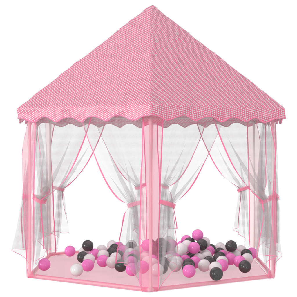 Tenda da gioco principessa con 250 palline, rosa, 133x140 cm